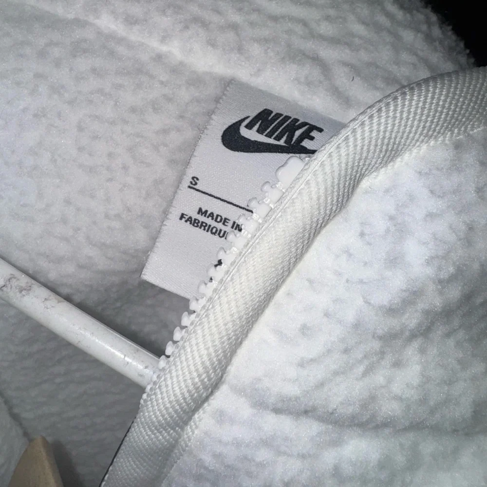Nike Winterized‎ Fleece Vest Size Medium Mens White Sportswear Club Full Zip